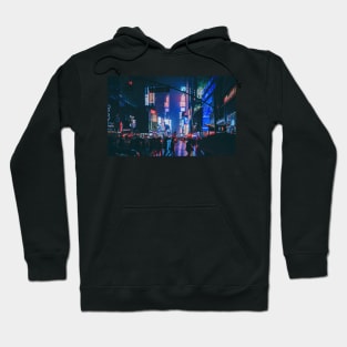 Aesthetic neon night city Hoodie